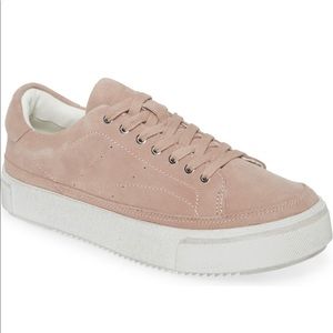 All Saints Blush Suede Platform Sneaker